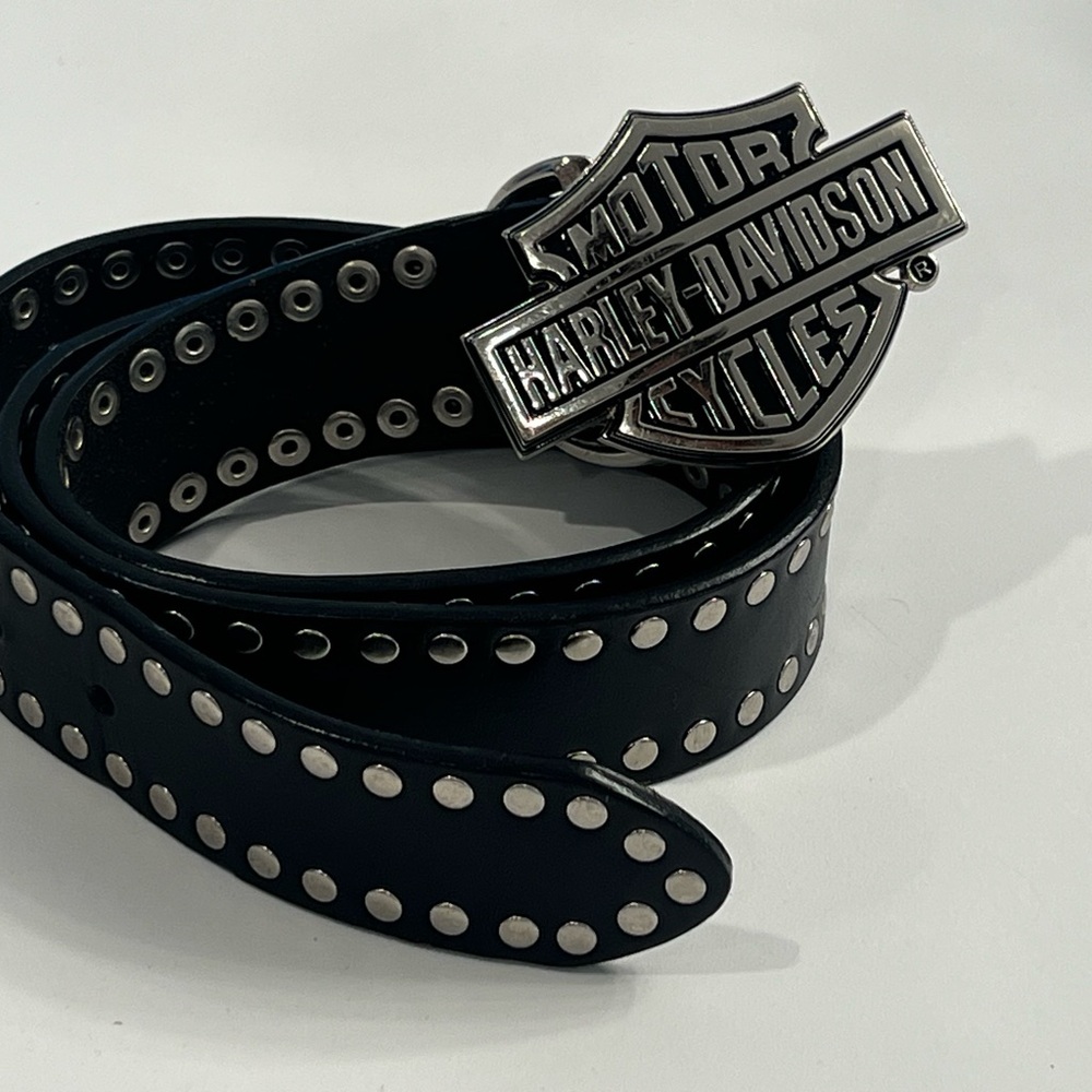 Harley-Davidson Black Belt with Silver Accents